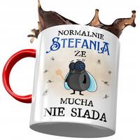 Kubek Czerwony Dla Stefanii Koleżanki Na Prezent Z Nadrukiem Ze Zdjęciem