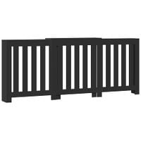 Osłona na grzejnik, czarna, 205x21,5x83,5 cm