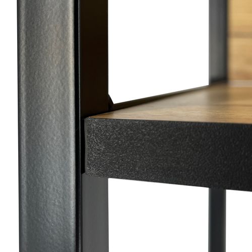 Regał industrialny metalowy 50 cm - czarny-dąb craft - 6 półek na Arena.pl