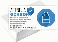 Wizytówki firmowe 100szt DUŻO RÓŻNYCH WZORÓW do wyboru AGENCJA OCHRONY