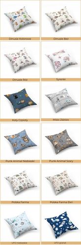 Zestaw 4 poszewek na poduszki, jaśki, 40x40 cm, 100% bawełna, mix na Arena.pl