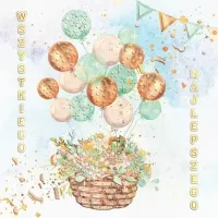 Karnet Wszystkiego Najlepszego, Kosz Z Balonami