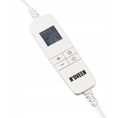 NOVEEN BRĄZOWY DUŻY KOC ELEKTRYCZNY 180x130cm MATA GRZEWCZA ZEGAR Z PILOTEM na Arena.pl