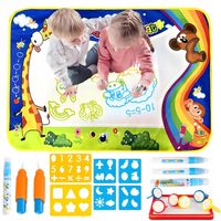 ZESTAW XXL MATA WODNA DO MALOWANIA RYSOWANIA 100X80 PIECZĄTKI FORMY PISAKI