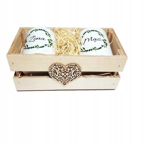 PREZENT NA ROCZNICE ŚLUBU KUBEK SKRZYNKA MĄŻ ŻONA DLA PARY JUBILEUSZ WESELE na Arena.pl