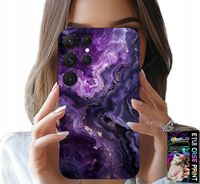 ETUI DO SAMSUNG GALAXY S25 ULTRA - FIOLETOWY MARMUREK MODNE KOBIECE + SZKŁO