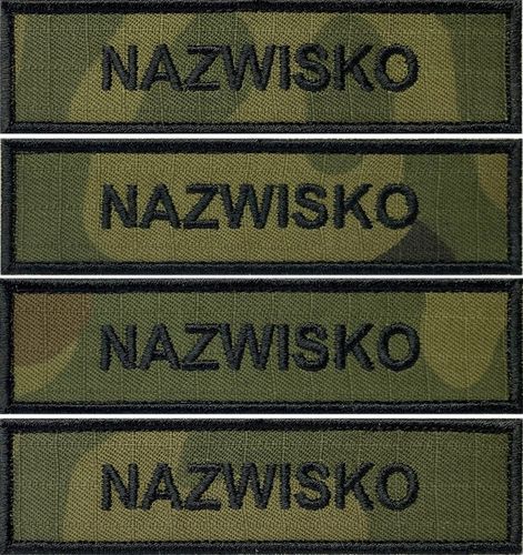 Nazwisko na mundur WOJSKO wz2010 us-22 imiennik x4 czarny na Arena.pl