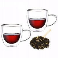2 x Szklanki termiczne 100ml do espresso komplet 2 sztuk małe filiżanki Kam