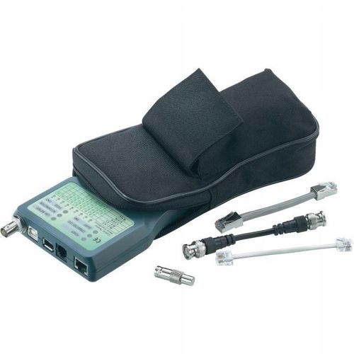 Tester kabli przewodów sieciowych LAN RJ45 BNC RJ-11 IEE 1394 USB VOLTCRAFT na Arena.pl