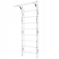 Drabinka gimnastyczna biała z drążkiem rehabilitacyjna stalowa POTENZA