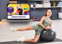 Piłka Gumowa do Ćwiczeń w Ciąży Jogi Rehabilitacji Damska 55 cm + Pompka