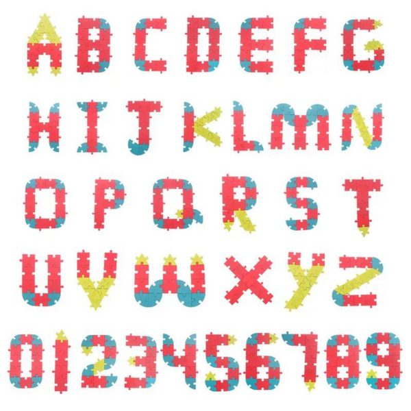 DREWNIANE PUZZLE EDUKACYJNE DLA DZIECI NIEBIESKO - CZERWONO - ŻÓŁTE zdjęcie 3