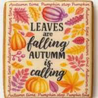 CIASTKO LUKROWANE  AUTUMN  COLORS ROZ.L KWADRAT JESIEŃ RĘCZNIE ROBIONE