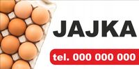Baner 200x100 cm JAJA WIEJSKIE SPRZEDAŻ druk foto Najwyższa jakość