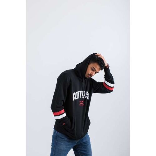 Converse COLLEGIATE TEXT PULLOVER HOODIE BLACK na Arena.pl