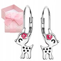 KOLCZYKI SREBRNE DLA DZIEWCZYNKI SARENKI ANGIELSKIE ZAPIĘCIE SARENKA