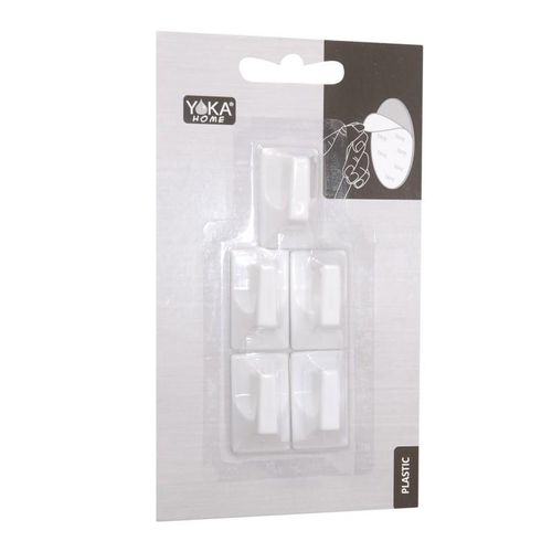 Wieszak samoprzylepny biały 5 szt - Yoka na Arena.pl