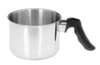 Garnek stalowy do mleka prosty z dzióbkiem RICKY 1,5 l 14 cm stal