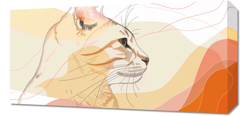 Obraz 60x30cm Delikatny Profil Kota zdjęcie 1