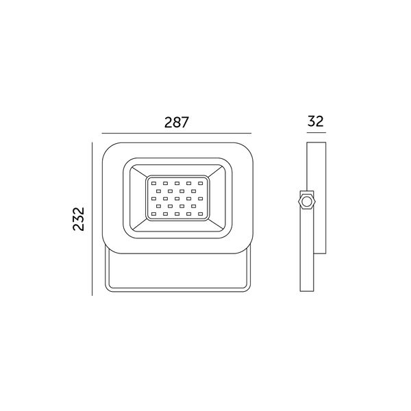 Praktyczny projektor oświetleniowy TOKIO 100W czarny barwa neutralna zdjęcie 6