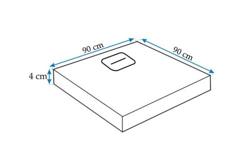 Brodzik Kamienny 90 x 90 Grey na Arena.pl