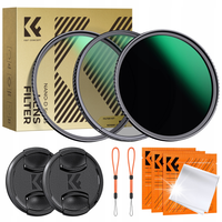 Zestaw Filtrów NANO-D 3w1 UV CPL ND1000 K&F 77mm 77 + 2x Dekielek 2x Etui