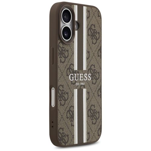 Etui Guess 4G Printed Stripes MagSafe do iPhone 17 brązowy na Arena.pl