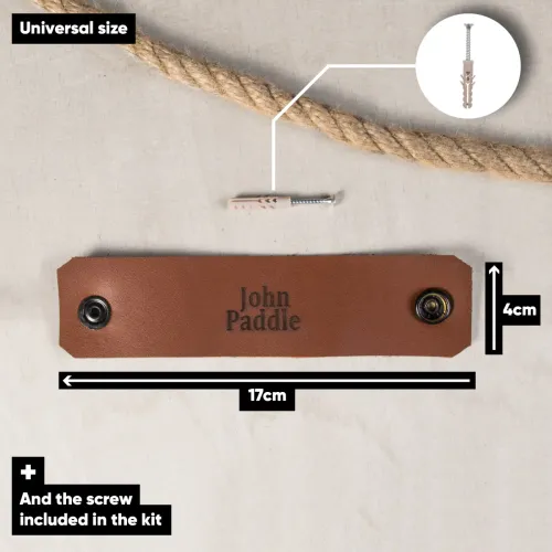 Pagaj John Paddle Beavertail Ozdoba Wypalany 110 cm WZ5 ze skórzaną pionową zawieszką 110 cm na Arena.pl