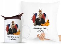 Zestaw Poduszka + Kubek Prezent Andrzej Duda Pis Z Nadrukiem Ze Zdjęciem