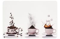 Podkładka mata na stół dwustronna korkowa laminowana 39x28,5 cm wz. 10 filiżanki kawy