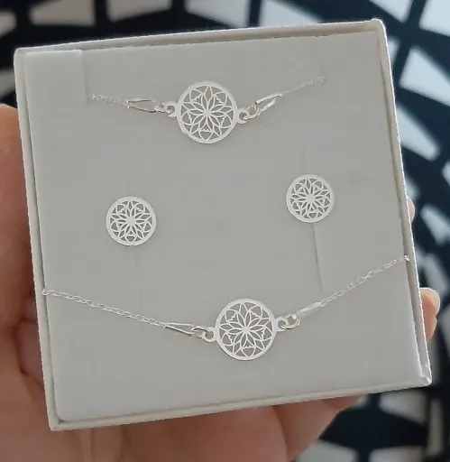 KOMPLET BIŻUTERII SREBRNEJ 925 CELEBRYTKA AŻUR DOWOLNY GRAWER GRATIS SREBRO zdjęcie 13