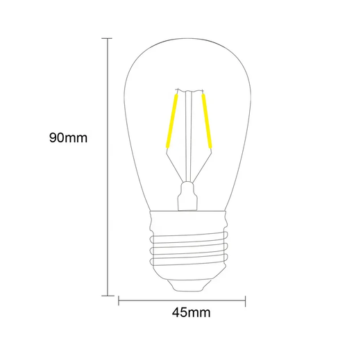 ŻARÓWKA LED E27 EDISONA GIRLANDY RETRO LOFT 2W na Arena.pl