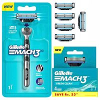 Gillette Mach 3 Maszynka x 5 ostrzy do Gillette Mach3 zestaw