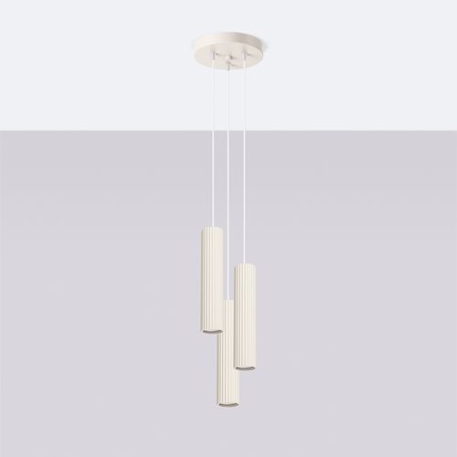 Lampa wisząca KARBON 3P beżowy na Arena.pl