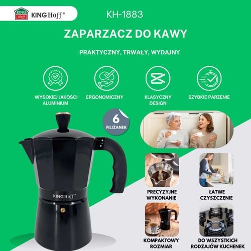 kawiarka zaparzacz do kawy 300ml kinghoff kh-1883 indukcja na Arena.pl