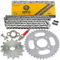 Napęd kpl Zębatka Przód Tył 37z Łańcuch Wzmacniany Atv Quad Kxd 4T 110