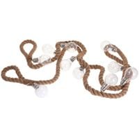 10x Żarówka Girlanda Dekoracyjna Świetlna na Sznurze Parcianym na Baterie