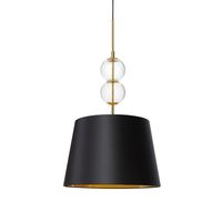 Wisząca lampa materiałowa 11107102 stylowy żyrandol czarny