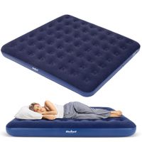 Materac dmuchany dwuosobowy do spania welurowy Rebel 203x183x22 cm