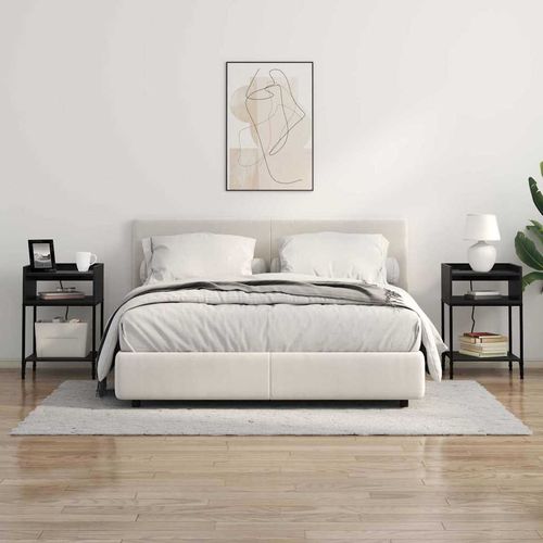 Stolik nocny z półką 2 pcs Czarny dąb 40 x 40 x 61 cm na Arena.pl