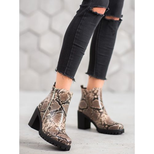 Botki Na Platformie Snake Print r.37 na Arena.pl