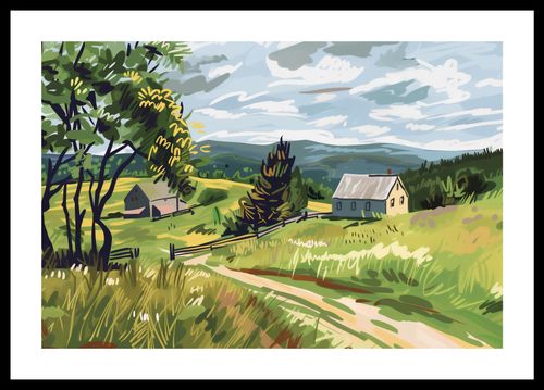 Plakat 45x30cm Bujna Wieś na Arena.pl