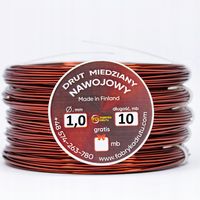Drut nawojowy miedziany 1mm 10m DN2E Fabryka Drutu