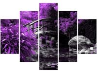 OBRAZ SECRET GARDEN MOST OGRÓD JAPONIA KOLORY