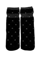 SKARPETY LUREX WZÓR uni beżowy/kropki