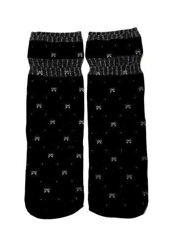 SKARPETY LUREX WZÓR uni beżowy/kropki na Arena.pl