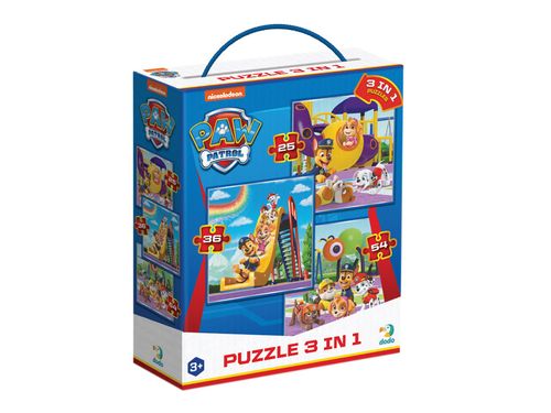 Puzzle Psi Patrol 3W1, Plac Zabaw, Ilość Elementów 25, 36, 54, Dodo, 200578 na Arena.pl