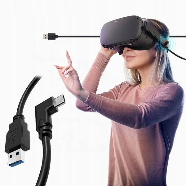 KABEL 5m do OCULUS LINK SteamVR gogli VR META QUEST 3 + GRATISY zdjęcie 6