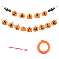 Girlanda Baner z Napisem Happy Halloween z Dyniami i Nietoperzami