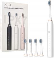 3 KOLORY SZCZOTECZKA SONICZNA DO ZĘBÓW ELEKTRYCZNA + 3 KOŃCÓWKI + ŁADOWARKA